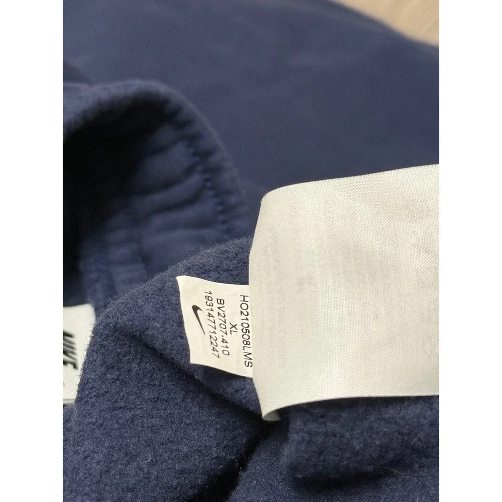 Nike Womens Fleece Sweatpants Navy Blue Straight Leg XL XLG TG Pockets Logo‎